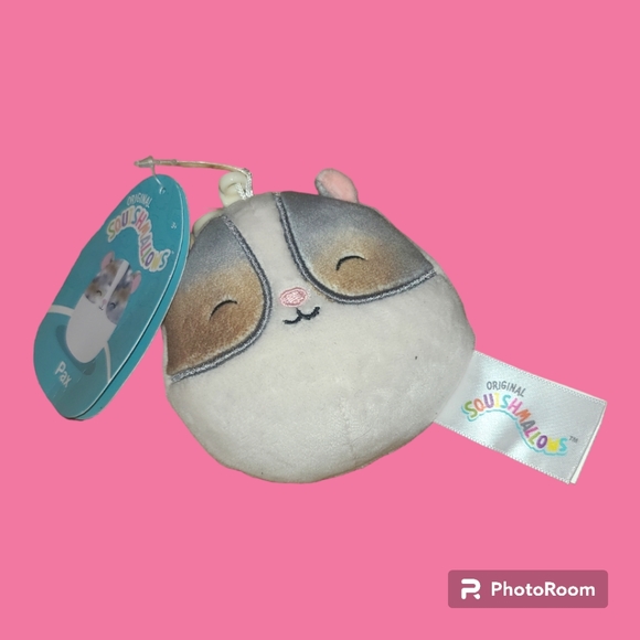 Squishmallow Pax the Hamster 3.5" Clip UltraSoft Stuffed Animal Toy Plush NWT - Picture 3 of 5